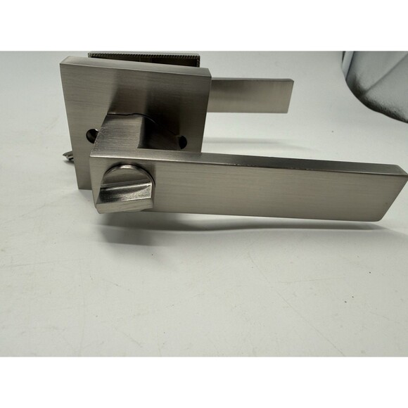 Square Entrance Lever Exterior Door Lock Set Reversible Heavy Duty Silver - Picture 10 of 14